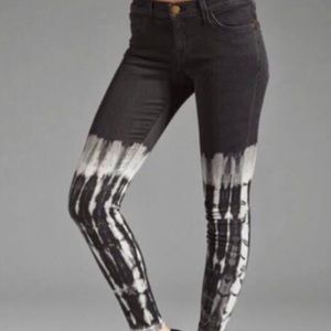Current Elliott Tie Dye Black Gray White Jeans